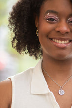 Load image into Gallery viewer, Silver Coin Rose Necklace