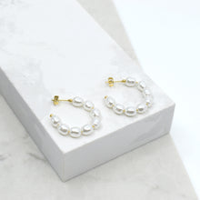 Load image into Gallery viewer, Kimmy Pearl Hoops