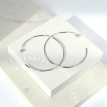 Load image into Gallery viewer, Silver Kay Hoops
