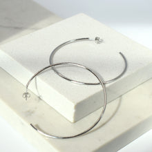 Load image into Gallery viewer, Silver Kay Hoops