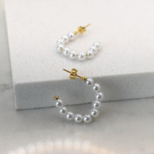 Load image into Gallery viewer, Baby Kimmy Pearl Hoops