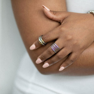 Silver Double Banded Ring