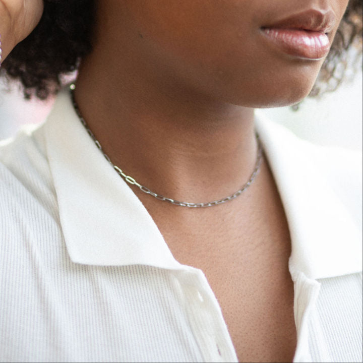 Silver Amina Link Chain