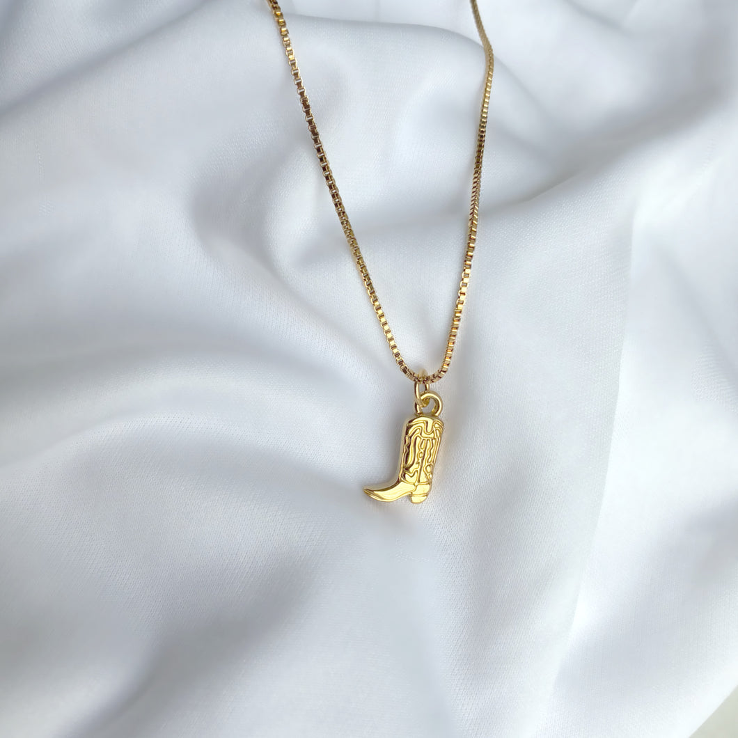 Gold Boot Necklace