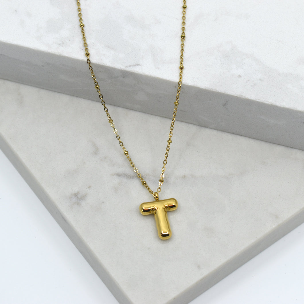 Bubble Initial Necklace