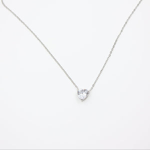 Solitaire Heart Necklace