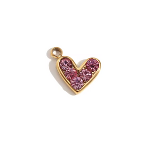 Small CZ Heart Charm