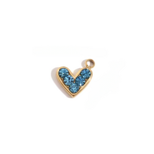 Small CZ Heart Charm