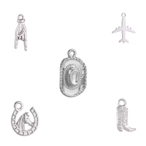 Silver Yeehaw Charms