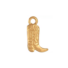 Load image into Gallery viewer, gold boot pendant
