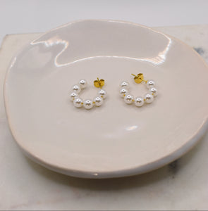 Daisy Pearl Hoops